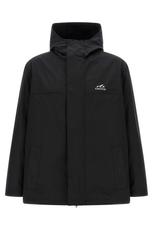 Windbreaker with logo Black