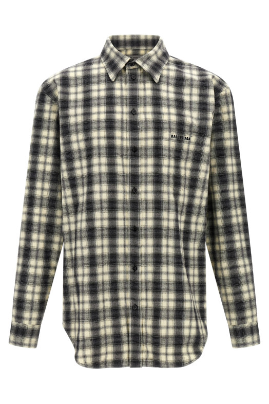 Flannel shirt Black-grey