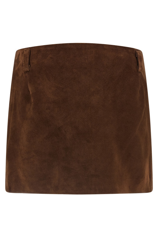 Leather skirt Brown