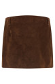 Leather skirt Brown