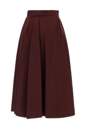 Gabardine trench coat skirt Bordeaux