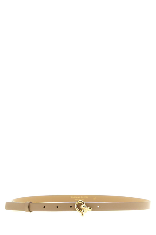 Knot buckle belt Beige