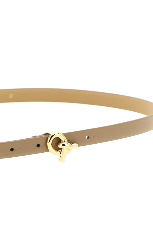 Knot buckle belt Beige