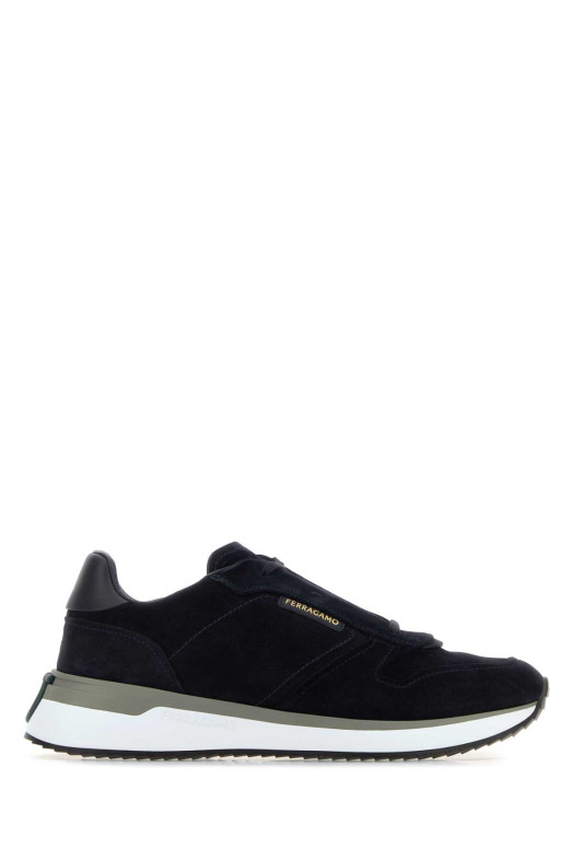 Dark blue suede sneakers Blue SALVATORE FERRAGAMO (02A091787587M)