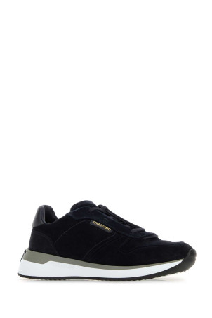 Dark blue suede sneakers Blue SALVATORE FERRAGAMO (02A091787587M)