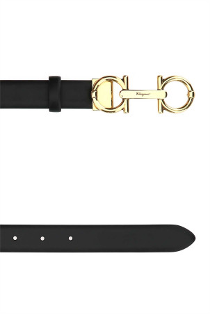 Black leather belt Black SALVATORE FERRAGAMO (230059742061)