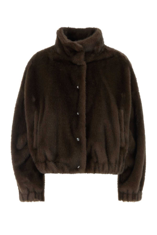Brown Nemone eco fur coat WEEKEND (2625086021600)