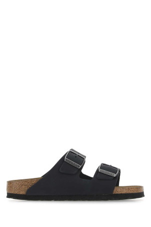 Black leather Arizona slippers Black BIRKENSTOCK (552113)