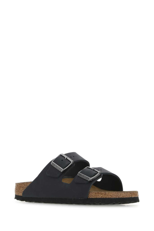 Black leather Arizona slippers Black BIRKENSTOCK (552113)