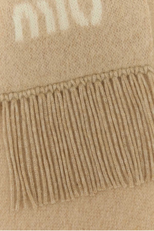 Beige mohair blend scarf MIU MIU (5FS0622CQD)