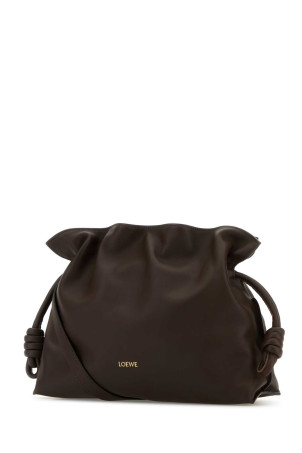 Chocolate nappa leather medium Flamenco clutch Bordeaux LOEWE (A411FC1XD4)