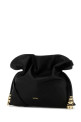 Black leather medium Coil Flamenco clutch Black LOEWE (A411FC1XEJ)