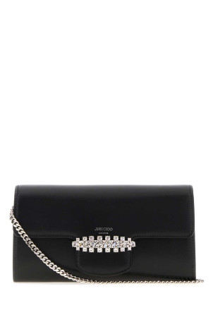 Black leather Bing wallet Black JIMMY CHOO (BINGWALCHAINOCY)