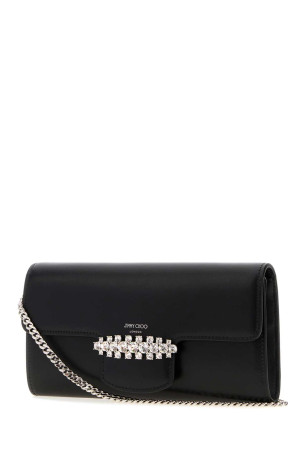 Black leather Bing wallet Black JIMMY CHOO (BINGWALCHAINOCY)