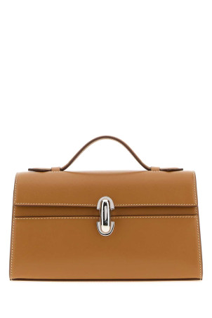 Camel leather Symmetry handbag Beige SAVETTE (H00501)