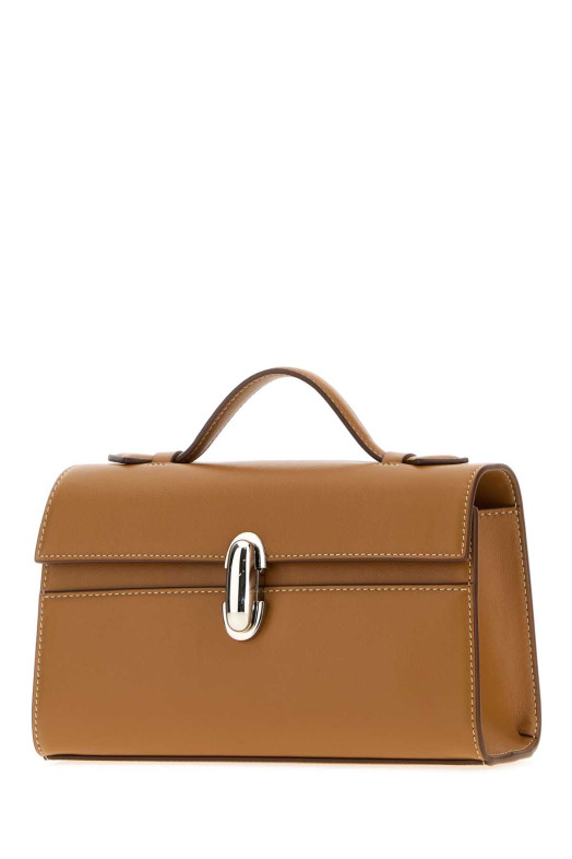Camel leather Symmetry handbag Beige SAVETTE (H00501)