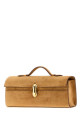 Camel suede Slim Symmetry handbag Beige SAVETTE (H01403)