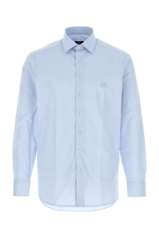 Pastel light blue stretch poplin shirt ETRO (MRIB0002AV11P)
