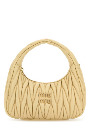 Cream nappa leather Wander handbag MIU MIU (5BC125VOOYAN88)