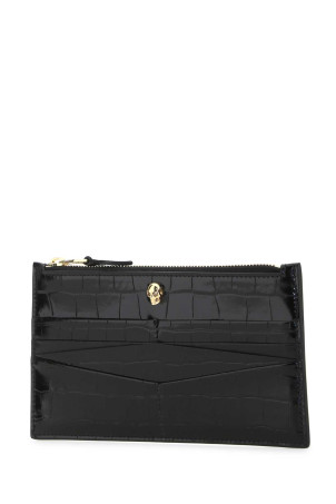 Black leather pouch ALEXANDER MCQUEEN (6320361JMFG)