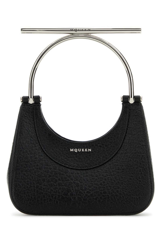 Black leather mini Cross-Bar handbag Black ALEXANDER MCQUEEN (8035251VDBB)