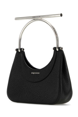 Black leather mini Cross-Bar handbag Black ALEXANDER MCQUEEN (8035251VDBB)
