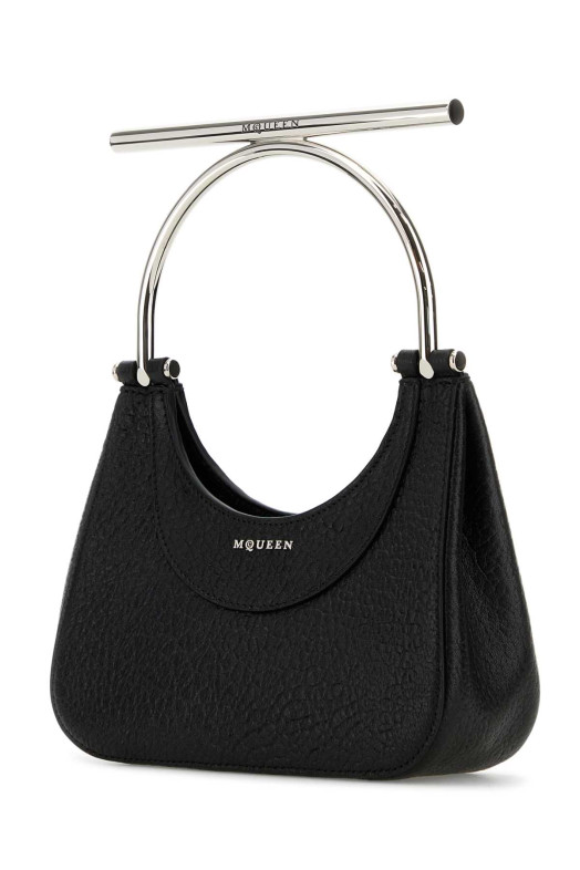 Black leather mini Cross-Bar handbag Black ALEXANDER MCQUEEN (8035251VDBB)