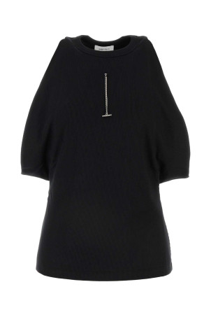 Black stretch cotton top Black ALEXANDER MCQUEEN (804191QLADW)