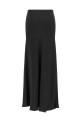 Shiny satin enver skirt Black
