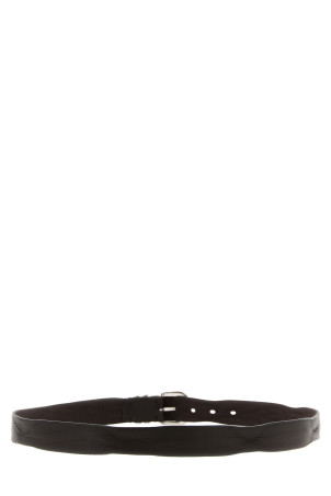 Aged leather belt Brown