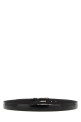 Brushed leather belt Black