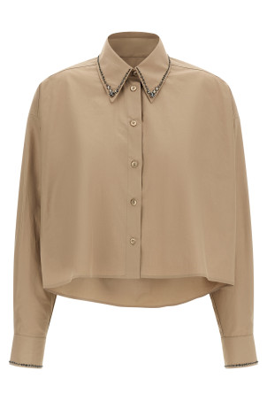 Cropped shirt Beige