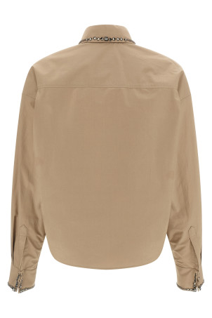 Cropped shirt Beige