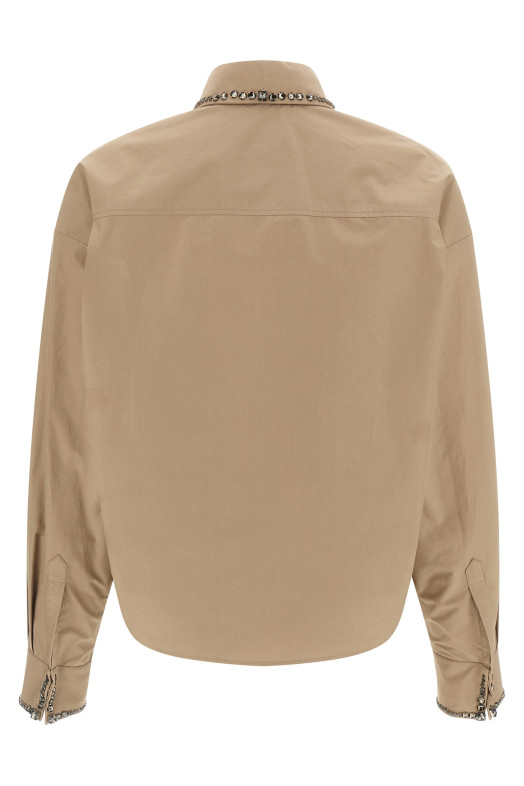 Cropped shirt Beige