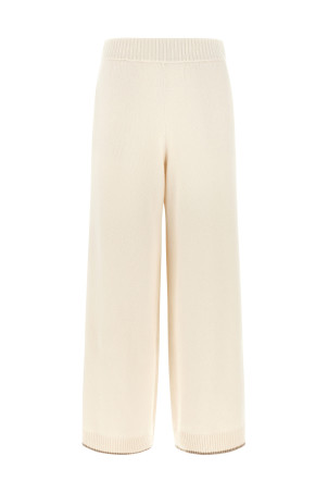 Cashmere knit pants White