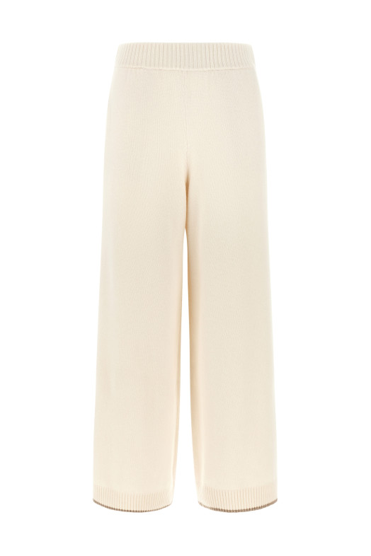 Cashmere knit pants White
