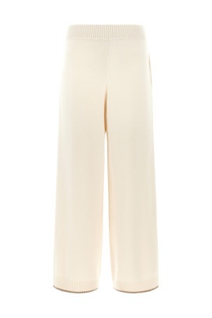 Cashmere knit pants White