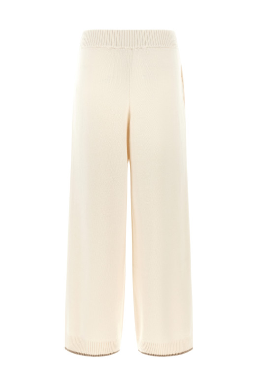 Cashmere knit pants White
