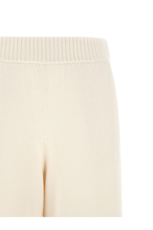 Cashmere knit pants White