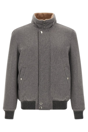 Cashmere and vicuna jacket Gray