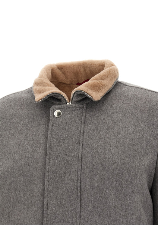 Cashmere and vicuna jacket Gray