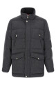 Membrane wool flannel parka Gray