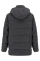 Membrane wool flannel parka Gray
