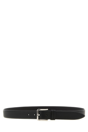 Smooth leather belt Black