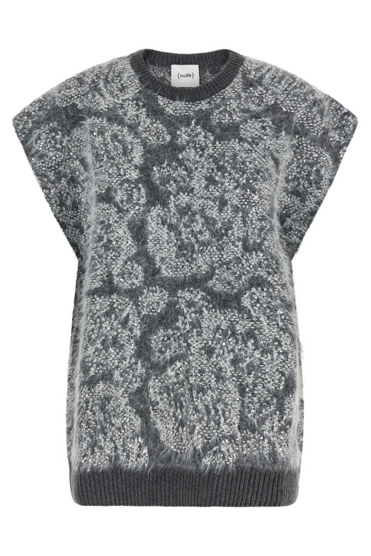 Jacquard sweater Gray