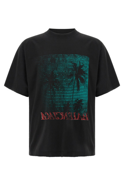 Vintage-effect T-shirt Black