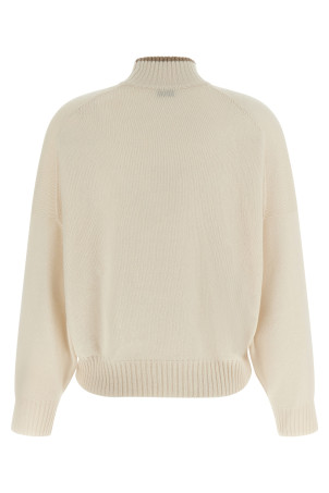 Heraldic embroidery sweater Beige