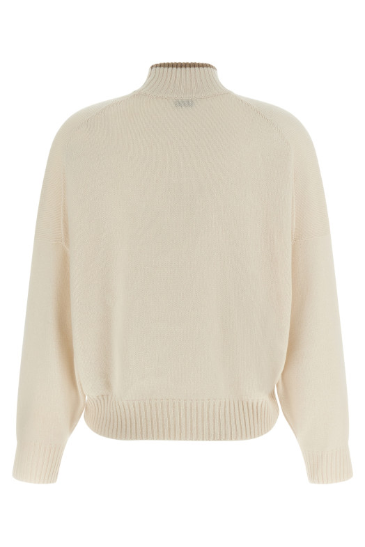 Heraldic embroidery sweater Beige