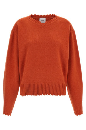 Fringed hem sweater orange