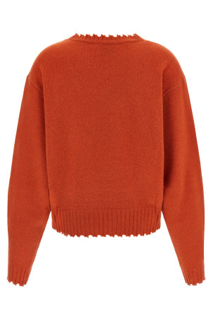 Fringed hem sweater orange